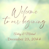 Elegantes Kalligrafie-Skript Einfache Bohemische M Fensteraufkleber (Blatt 3)