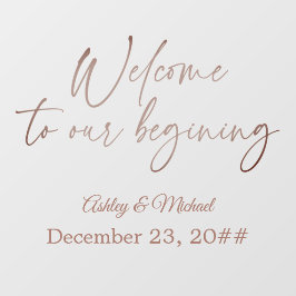 Elegantes Kalligrafie-Skript Einfache Bohemische M Fensteraufkleber