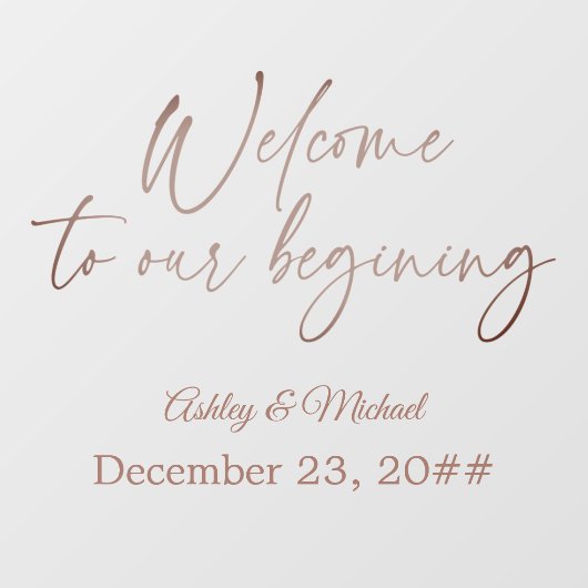 Elegantes Kalligrafie-Skript Einfache Bohemische M Fensteraufkleber (Blatt)