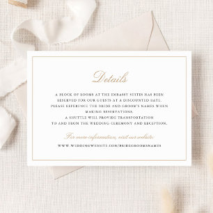 Elegantes Kalligrafie-Skript Hochzeit einfache Det Einladung
