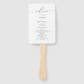 Elegantes Kalligrafie-Skript Hochzeitsprogramm Fächer (Vorderseite)