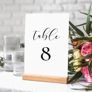 Elegantes Kalligrafiedesign Tischnummer