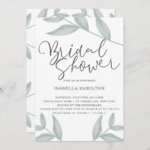 Elegantes Kalligrafisches botanisches Brautparty