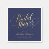 Elegantes Kalligrafisches Brautparty Serviette (Vorderseite)