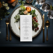 Elegantes kalligrafisches Doppelmenü Menükarte