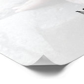 Elegantes Kalligrafisches Foto Feier zum Lebenszei Poster (Ecke)