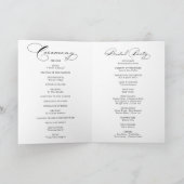 Elegantes kalligrafisches Hochzeitsprogramm Programm (Innenseite)