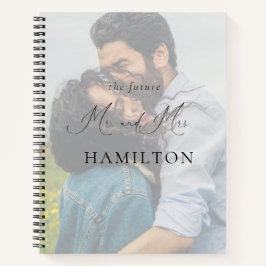 Elegantes kalligrafisches Hochzeitsrechner Notizblock