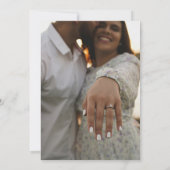 Elegantes Kalligrafisches Minimalistisches Foto Sa Einladung (Rückseite)