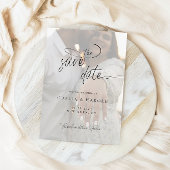 Elegantes Kalligrafisches Minimalistisches Foto Sa Einladung