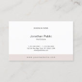 Elegantes Kalligrafisches Skript Einfache Vorlage  Visitenkarte (Rückseite)