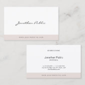 Elegantes Kalligrafisches Skript Einfache Vorlage Visitenkarte (Vorne/Hinten)