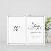 Elegantes kalligrafisches Skript-Faltprogramm (Stehend Vorderseite)