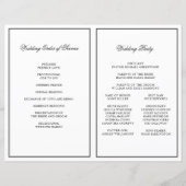 Elegantes kalligrafisches Skript-Faltprogramm (Rückseite)