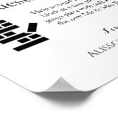 Elegantes Kalligraphie Hochzeit Jenga Gästebuch (Ecke)