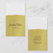 Elegantes Kalligraphie-Skript-modischer Goldluxus Visitenkarte (Vorne/Hinten)