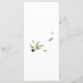 Elegantes Kalligraphieskript für die botanische Ol Menükarte (Rückseite)