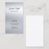 Elegantes Kalligraphieskript Modernes Silver Schli Visitenkarte (Vorne/Hinten)