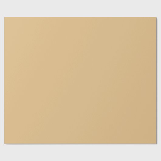 Elegantes Kamel-Khaki schlicht-minimalistisches Ge Geschenkpapier (Flach)