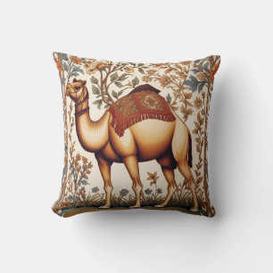 Elegantes Kamel William Morris Inspiriert Floral Kissen