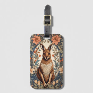 Elegantes Känguru, inspiriert von William Morris Gepäckanhänger