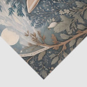 Elegantes Kaninchen Gerahmt von Blume und Blätter Seidenpapier (Detail)