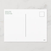 Elegantes Kariert Modernes Foto Weihnachten Postka (Rückseite)