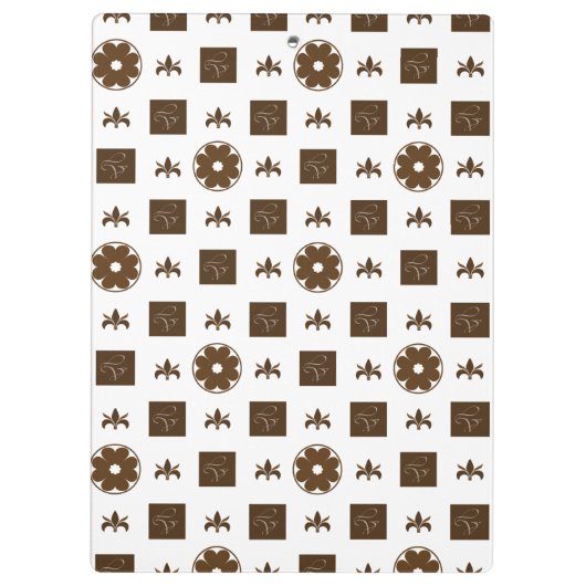 Elegantes kariertes Design Klemmbrett (Rückseite)