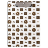 Elegantes kariertes Design Klemmbrett (Vorderseite)