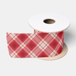 Elegantes kariertes Farbmuster Satinband