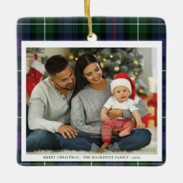 Elegantes Kariertes Foto MacKenzie Tartan Keramikornament