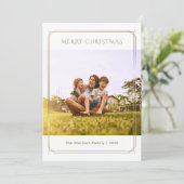 Elegantes Kariertes Foto Weihnachten (Stehend Vorderseite)