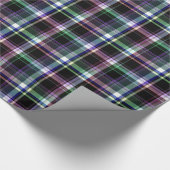 Elegantes kariertes mit bunten Streifen Geschenkpapier (Ecke)