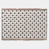 Elegantes kariertes Muster Decke (Vorderseite)