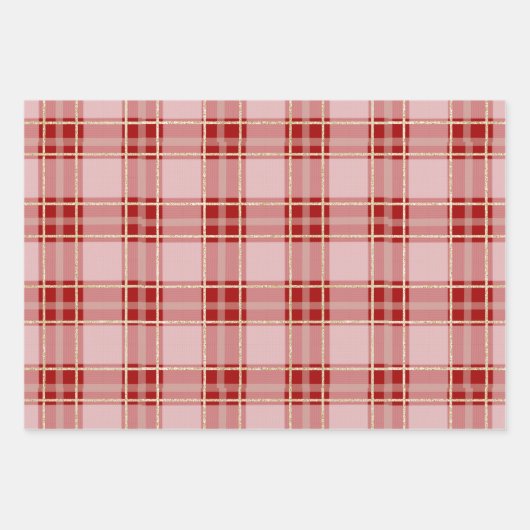 Elegantes Kariertes Muster Geschenkpapier Set (Vorderseite 2)