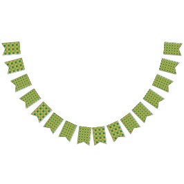 Elegantes kariertes Muster in Grün und Gold Wimpelkette