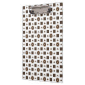 Elegantes kariertes Muster Klemmbrett (Links)