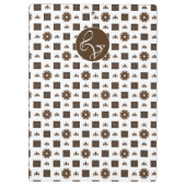 Elegantes kariertes Muster Klemmbrett (Rückseite)