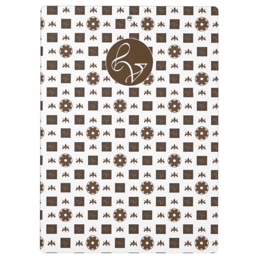 Elegantes kariertes Muster Klemmbrett (Rückseite)