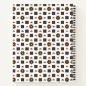 Elegantes kariertes Muster Notizblock (Rückseite)