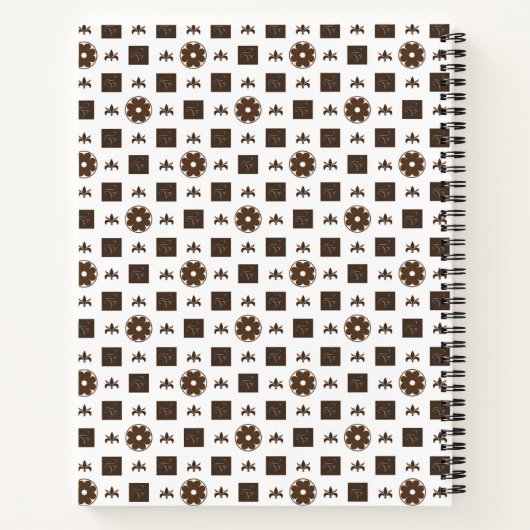 Elegantes kariertes Muster Notizblock (Rückseite)