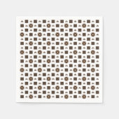 Elegantes kariertes Muster Serviette (Vorderseite)