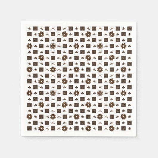 Elegantes kariertes Muster Serviette (Vorderseite)