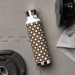 Elegantes, kariertes Muster Wasserflasche Trinkflasche