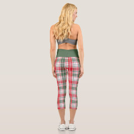 Elegantes Karo der Raute Capri Leggings