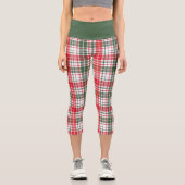 Elegantes Karo der Raute Capri Leggings (Vorderseite)