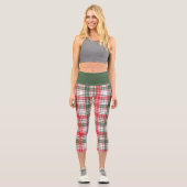 Elegantes Karo der Raute Capri Leggings (Vorderseite)
