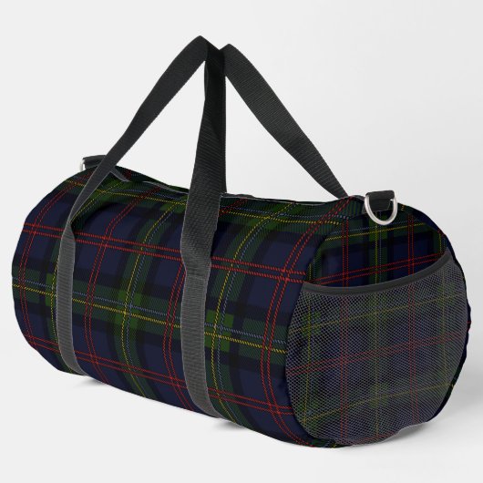 Elegantes Karo Rustikales Tartan Duffle Bag (Rechte Ecke)
