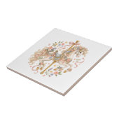 Elegantes Karussellpferd Französisches Märchen Fliese (Seite)