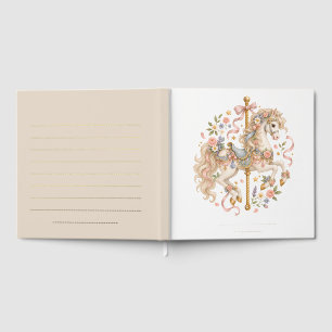 Elegantes Karussellpferd Französisches Märchen Gästebuch